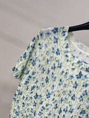 LOEWE SHORT-SLEEVE SWEATER WITH FLORAL KNIT 275922