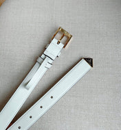 PRADA 25S BELT 25 MM IN WHITE CALFSKIN 585797