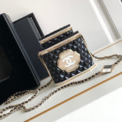 CC 12 TEA BOX MINAUDIERE BAG IN BLACK RESIN