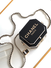 CC 12 TEA BOX MINAUDIERE BAG IN BLACK RESIN