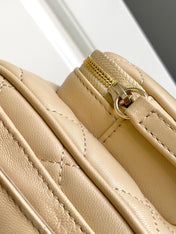 CHANEL 25S CAMERA BAG 23 IN BEIGE LAMBSKIN WITH GOLD HARDWARE