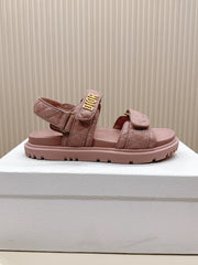DIOR BACK-STRAP SANDALS 25S IN BABY PINK CALFSKIN