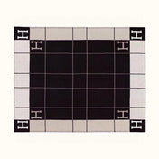 AVALON III THROW BLANKET 175 CM IN BLACK WOOL AND CASHMERE 351744