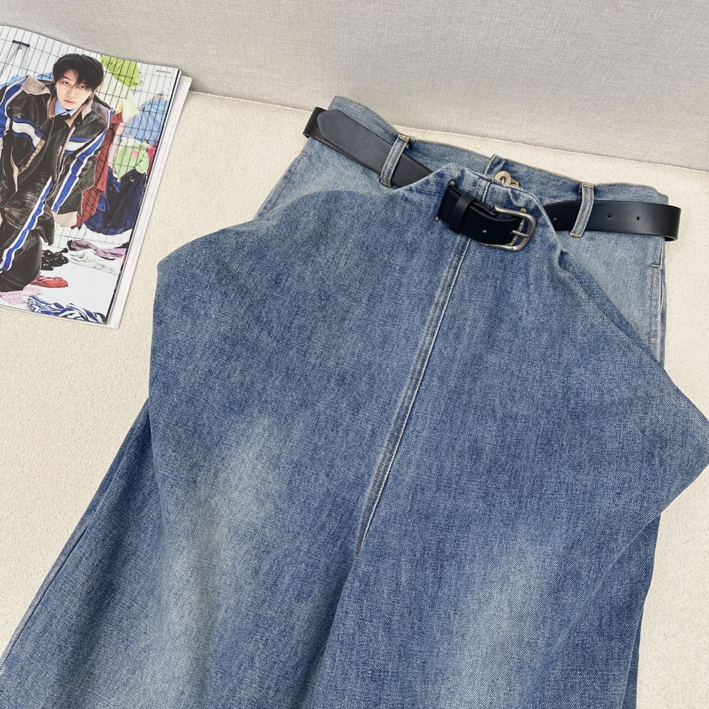 Loewe 25 Straight Jeans Blue Denim Cotton