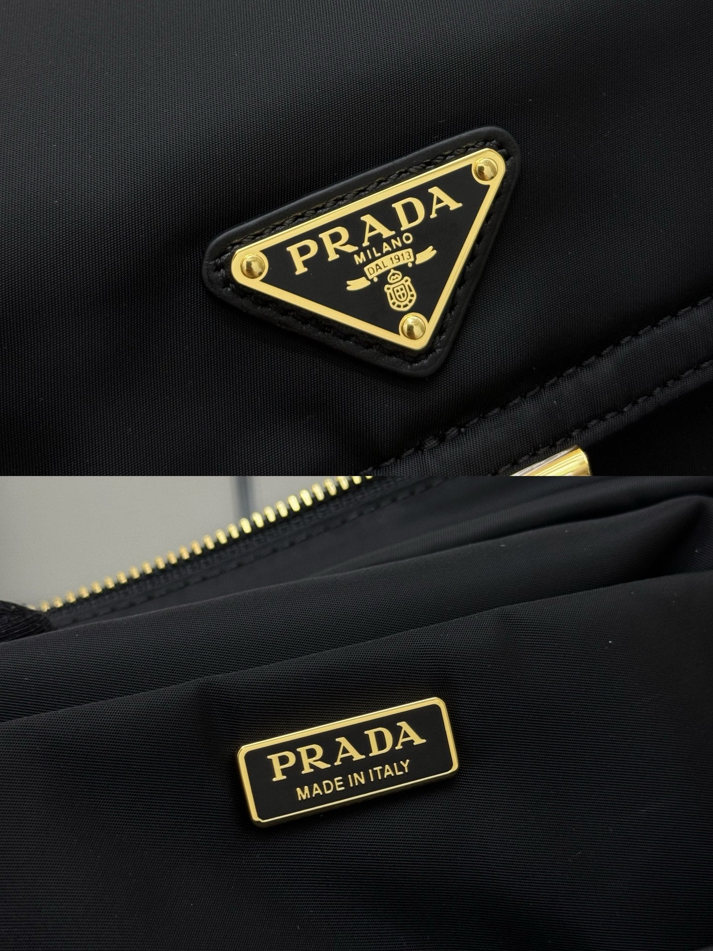 PRADA 25S EXPLORE LARGE SHOULDER BAG 30 IN BLACK RE-NYLON WITH FLAP