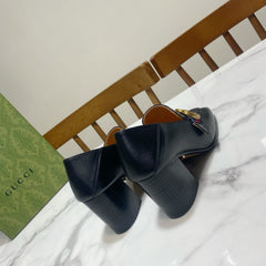 GUCCI 26S GG LOAFERS 75 MM IN BLACK CALFSKIN STYLE 2