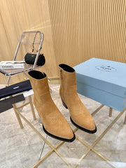 PRA ANKLE BOOTS IN TAN BROWN SUEDE