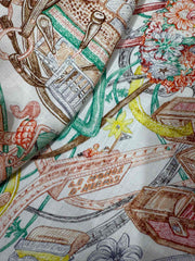 HERMES 25S SCARF 136 IN SILK CASHMERE 989708