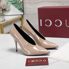 GG CLASSIC HIGH HEEL 105 IN BEIGE LAMBSKIN