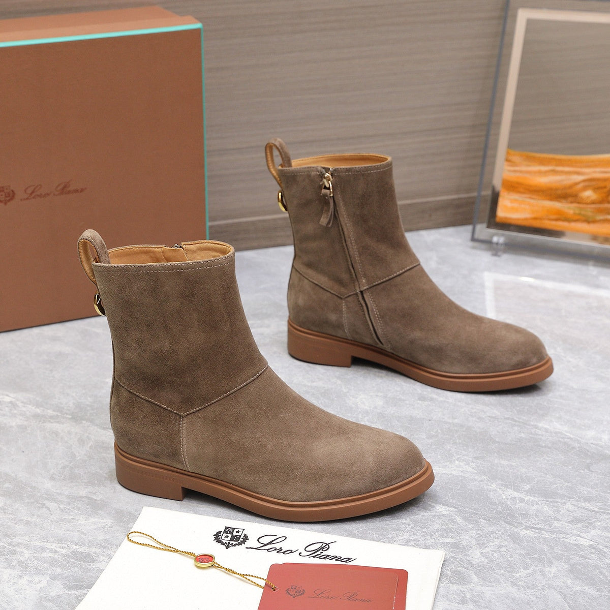 LP 25S KILDA ANKLE BOOT IN TAUPE SUEDE