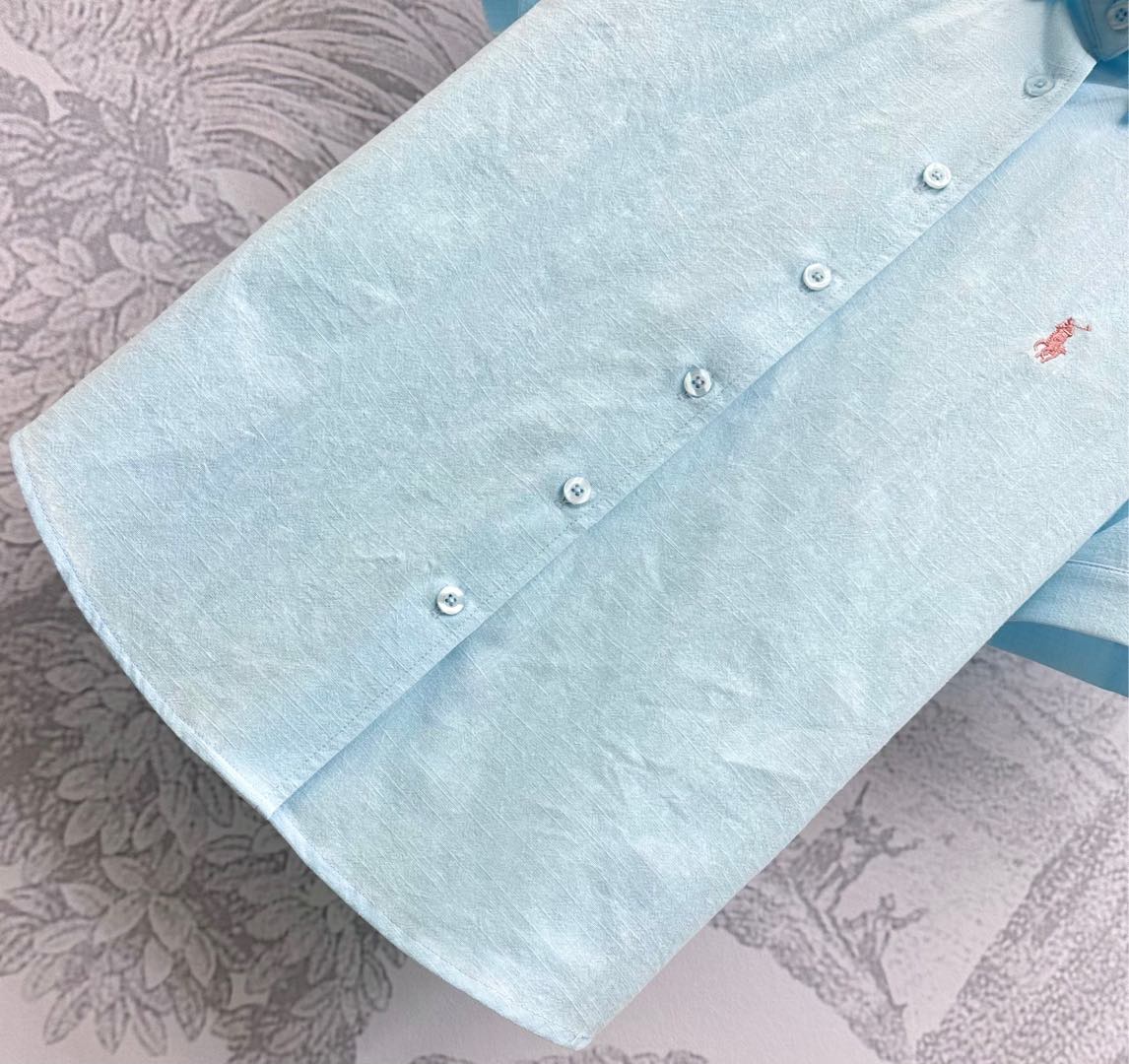 RALPH LAUREN SHORT-SLEEVE SHIRT LIGHT BLUE 274782