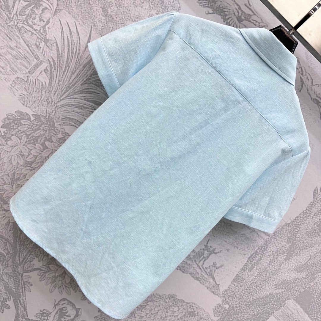 RALPH LAUREN SHORT-SLEEVE SHIRT LIGHT BLUE 274782