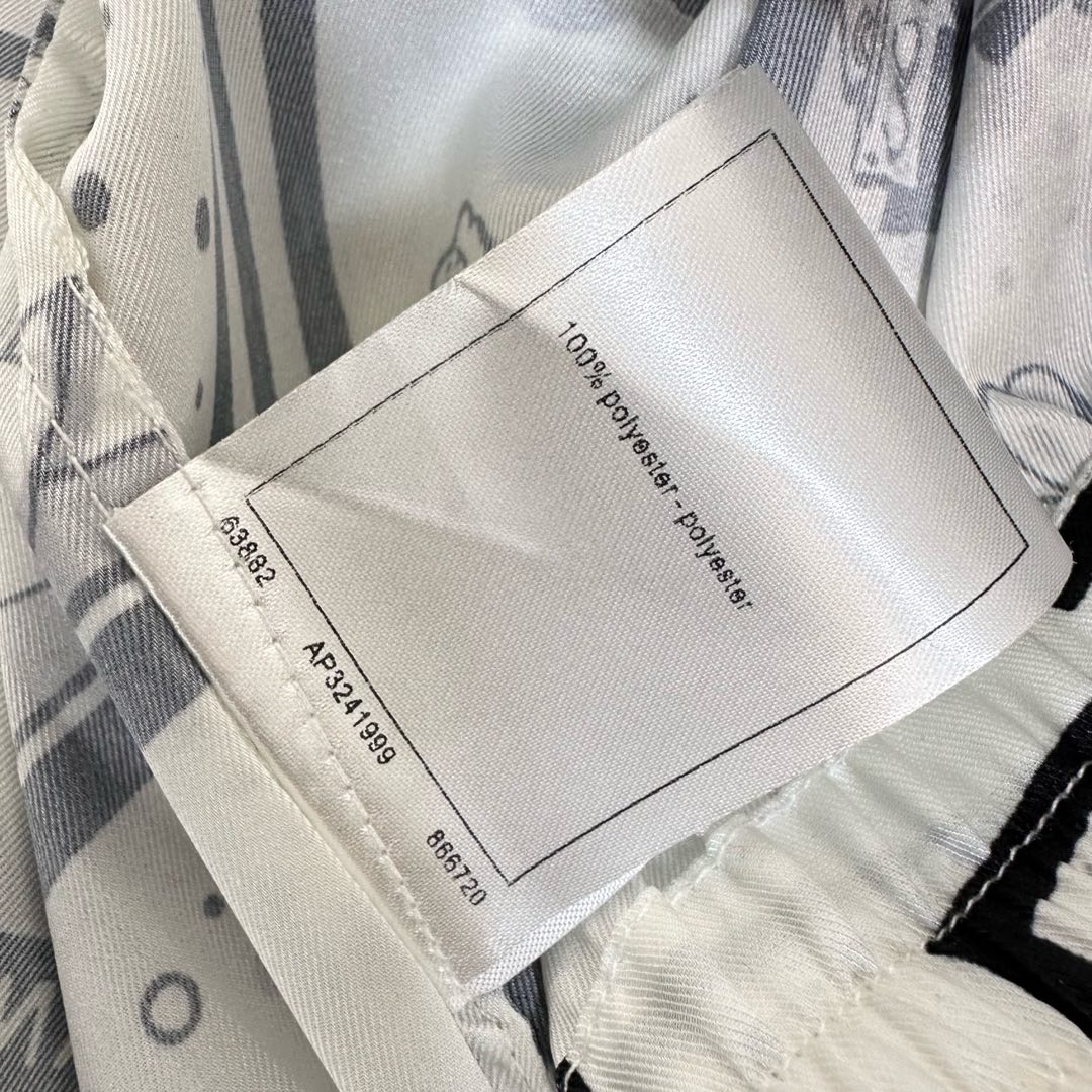 CHANEL 26S STRAIGHT-LEG PRINTED PANTS 887