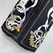 HERMES 26S PRINTED SILK DRESS 489