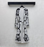 HERMES 26S PRINTED SILK DRESS 490