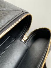 CHANEL 25S VANITY BAG 19.5 CM IN BLACK LAMBSKIN