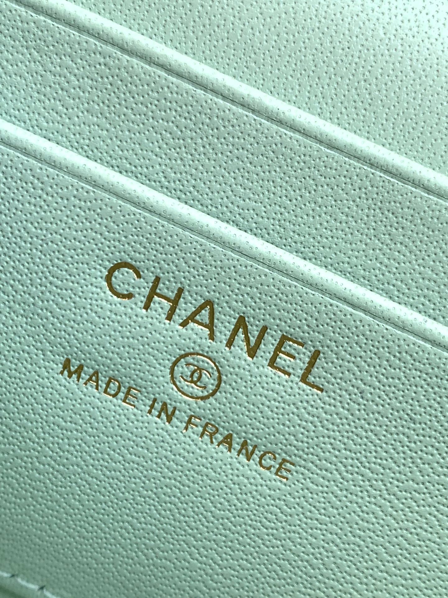 CHANEL 25S VANITY BAG 19.5 CM IN MINT GREEN LAMBSKIN