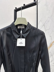 HERMES 25S LONG SILK DRESS 80580