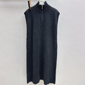 HERMES 25S SLEEVELESS CREW-NECK KNIT DRESS 306