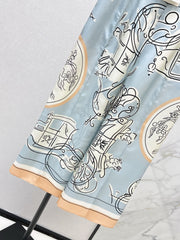 HERMES 25S WIDE‑LEG STRAIGHT PANTS 425