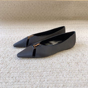 BABYLONE BALLET FLAT IN BLACK SATIN