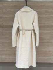 HERMES 25S LONG SHEARLING COAT 472