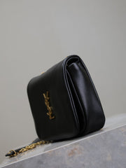 YSL 25S JAMIE CUBE 16 IN BLACK CALFSKIN