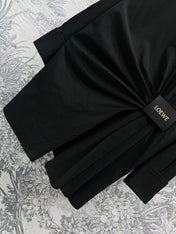 Loewe 25 Wrinkled Lace-up Shirt Black Cotton