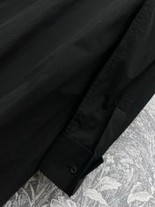 Loewe 25 Wrinkled Lace-up Shirt Black Cotton