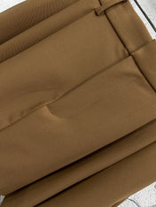 Loewe 25 Pleated Short Skirt Khaki Brown Polyester Fiber