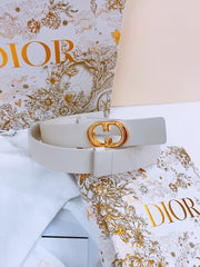 DIOR 25S BELT 25 MM IN WHITE CALFSKIN 561822