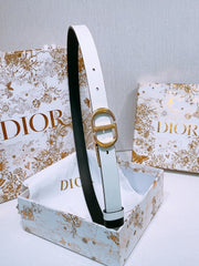 DIOR 25S BELT 20 MM IN LIGHT BLUE GREY CALFSKIN 572897