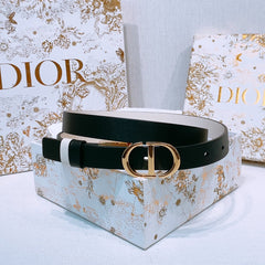 DIOR 25S BELT 20 MM IN BLACK CALFSKIN 572899