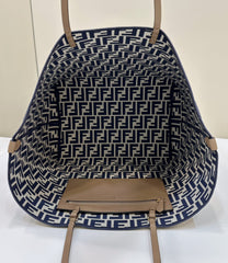 LARGE ROLL 33 IN MIDNIGHT BLUE MIX WHITE JACQUARD FABRIC