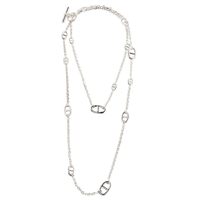 HM FARANDOLE 120 LONG SILVER NECKLACE