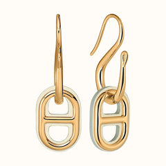 O'MAILLON EARRINGS  CALFSKIN WITH ROSE GOLD PLATED HARDWARE