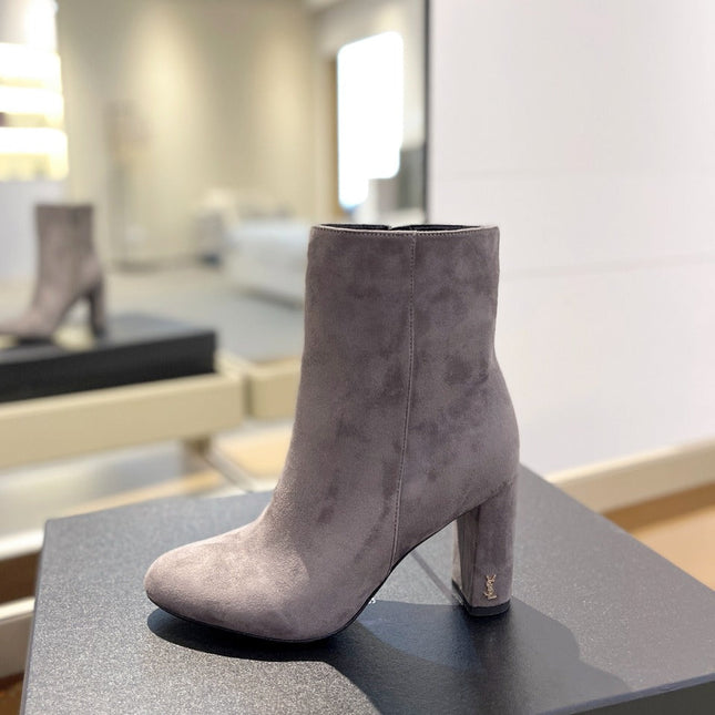 SL HONORÉ BOOTIES GRAY SUEDE