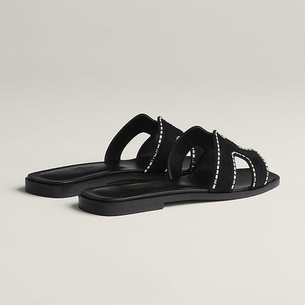 0RAN SANDAL NOIR WHITE