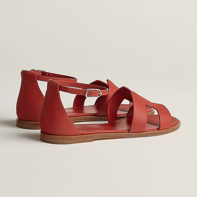 SANTORINI SANDAL SCARLET CALFSKIN