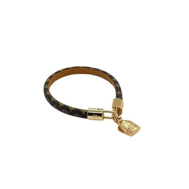 LV BACKPACK LEATHER STRAP GOLD BRACELET