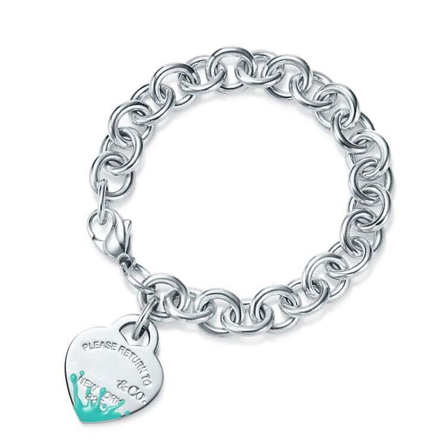 LOVE HEART RETURN TO TIF SILVER BRACELET