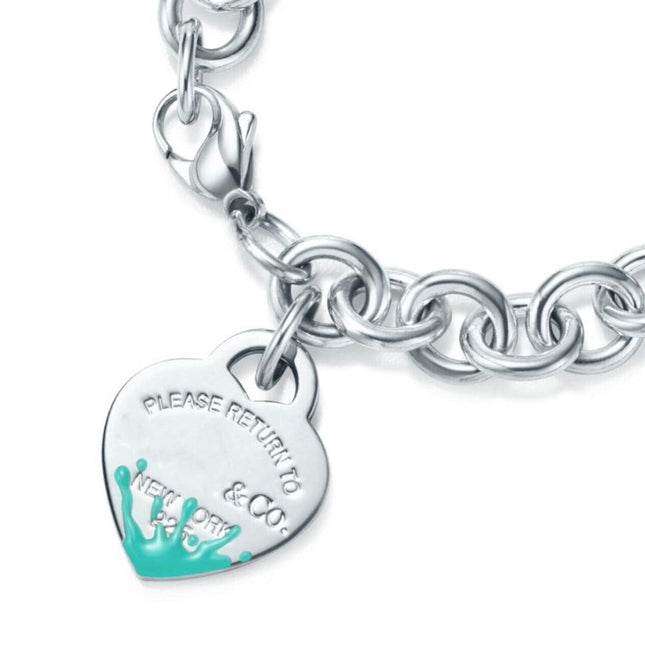 LOVE HEART RETURN TO TIF SILVER BRACELET