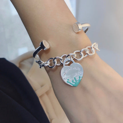 LOVE HEART RETURN TO TIF SILVER BRACELET