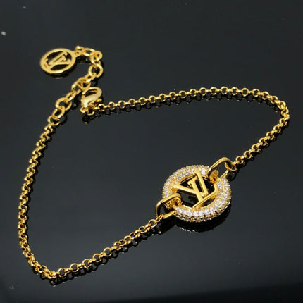 LV BY NIGHT DIAMOND PAVED GOLD BRACELET