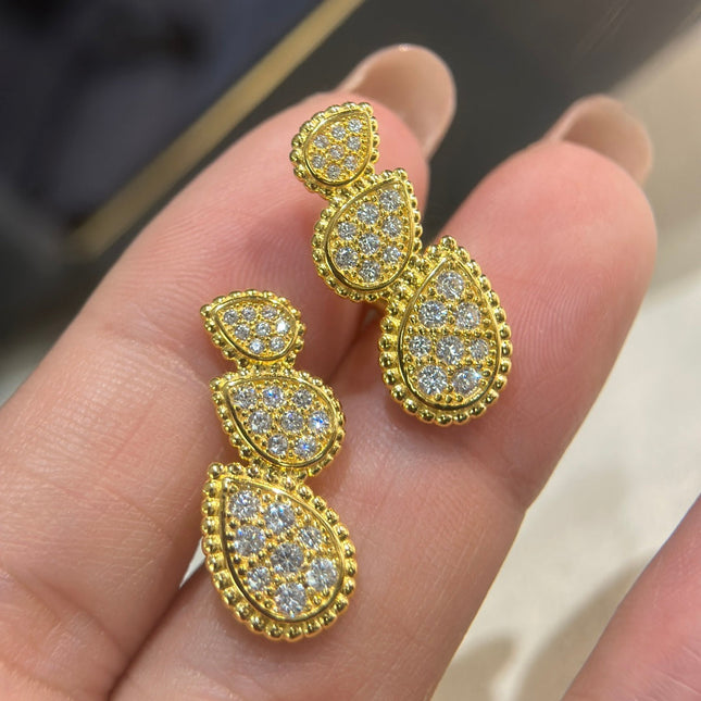 SERPENT BOHEME 3 MOTIFS STUD EARRINGS