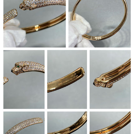 PANTHERE FULL DIAMOND OPEN BRACELET