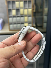 J12 33MM DIAMOND BEZEN WHITE CERAMIC STEEL