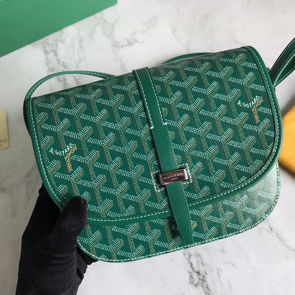 BELVEDERE PM BAG 21CM GREEN CANVAS