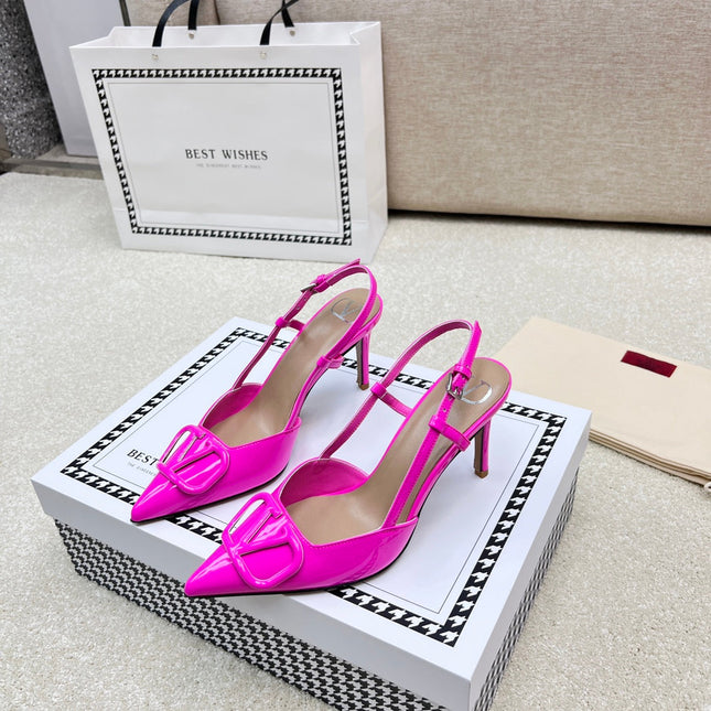 Vlogo Signature Slingback Pink Calfskin