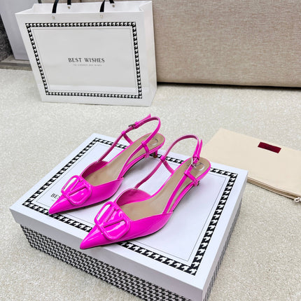 Vlogo Signature Slingback Pink Calfskin